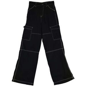 Divided Jeans Black with White Trim Wide Leg Pants Size 2